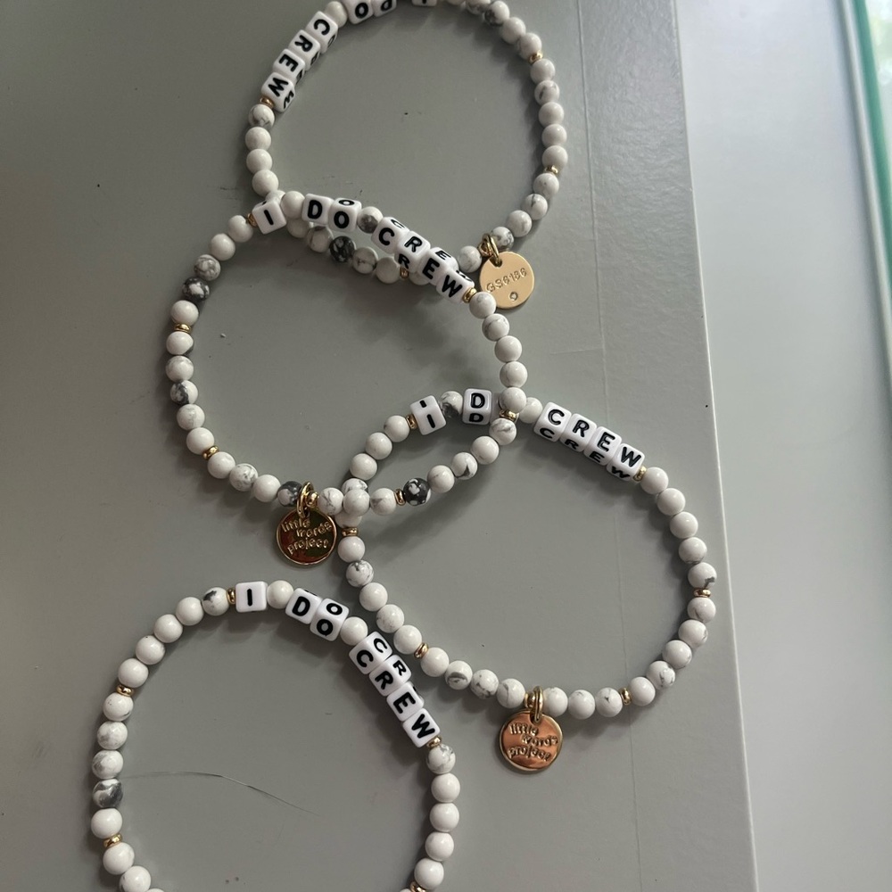 Little Words Project “I Do Crew” bracelets perfect for your bridesmaids!
